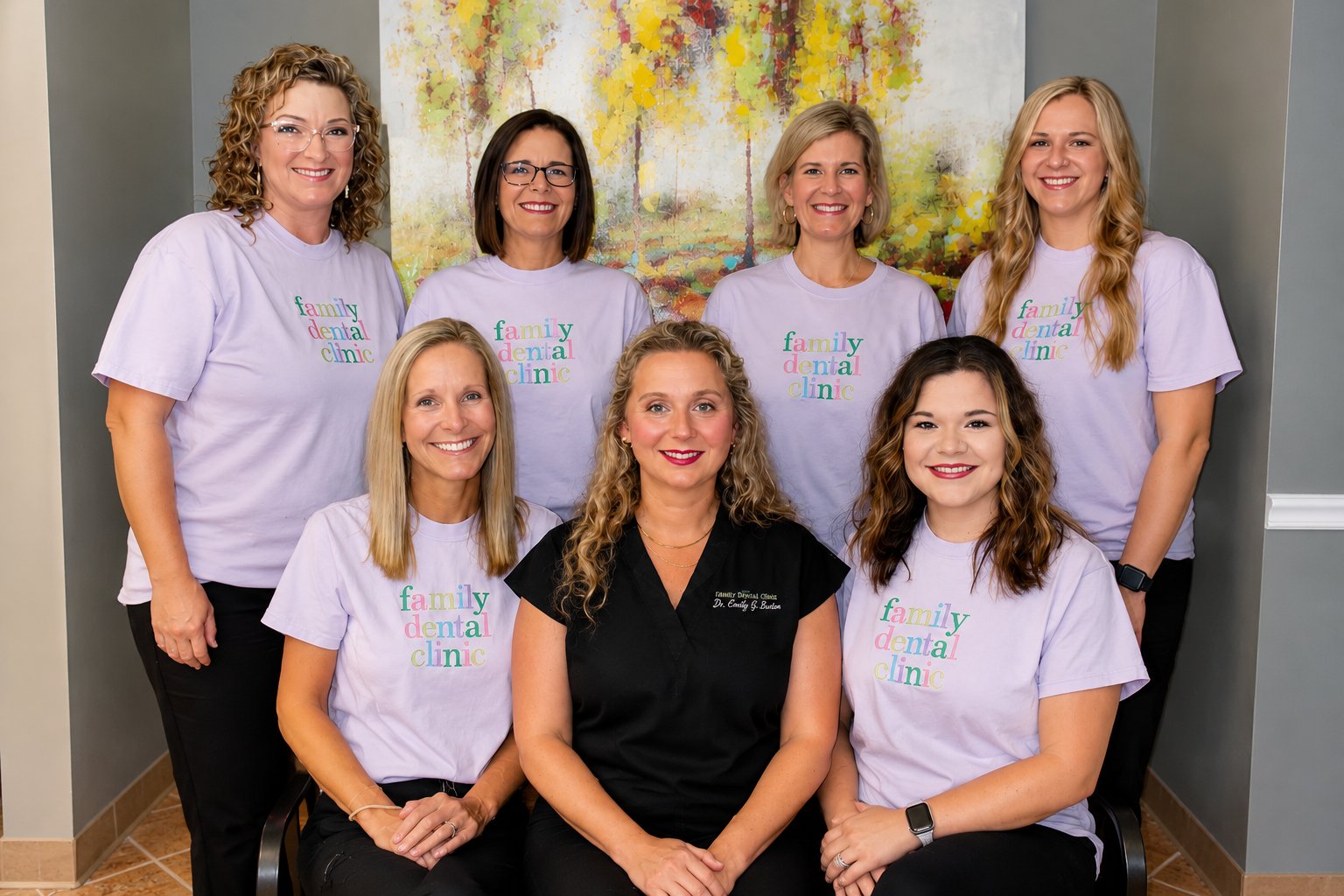 Dr. Emily G. Burton and the Family Dental Clinic of Yazoo City team